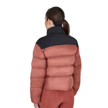 Piumino corto da donna in tessuto stretch Equestro Sequoia