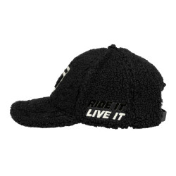 Cappellino Equestro unisex con inserto in mesh Nero / bianco antico