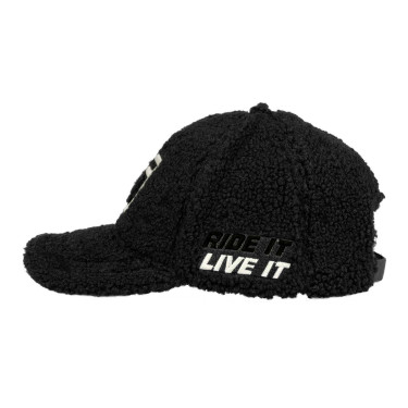 Cappellino Equestro unisex con inserto in mesh Nero / bianco antico
