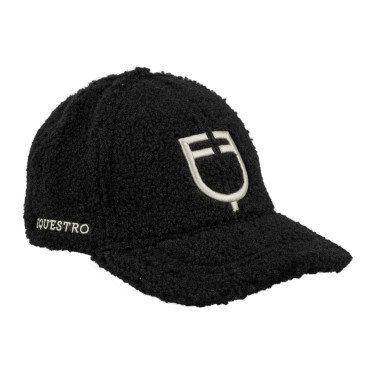 Cappellino Equestro unisex con inserto in mesh Nero / bianco antico