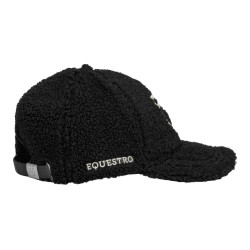 Cappellino Equestro unisex con inserto in mesh Nero / bianco antico