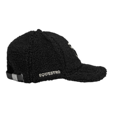 Cappellino Equestro unisex con inserto in mesh Nero / bianco antico