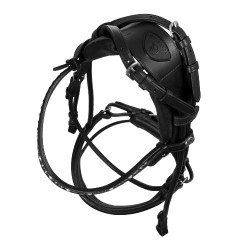 Briglia Damigella in cuoio di vitello Acavallo Nero / nero