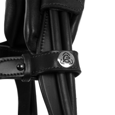 Briglia Damigella in cuoio di vitello Acavallo Nero / nero