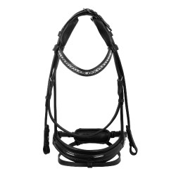 Briglia Damigella in cuoio di vitello Acavallo Nero / nero