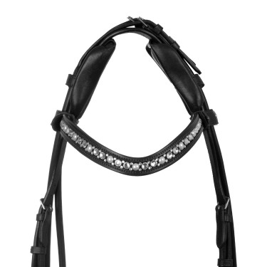 Briglia Damigella in cuoio di vitello Acavallo Nero / nero