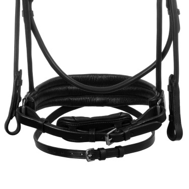 Briglia Damigella in cuoio di vitello Acavallo Nero / nero