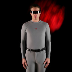 Base Layer uomo maniche lunghe Equestro Ridertechnology Uccello beffardo Grigio