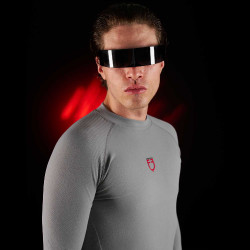 Base Layer uomo maniche lunghe Equestro Ridertechnology Uccello beffardo Grigio