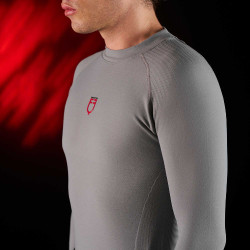 Base Layer uomo maniche lunghe Equestro Ridertechnology Uccello beffardo Grigio