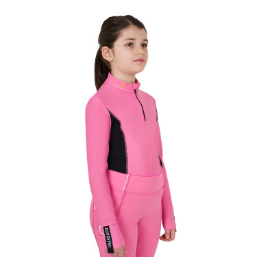 Maglia intima Equestro da allenamento a maniche lunghe per ragazza Rosa castello