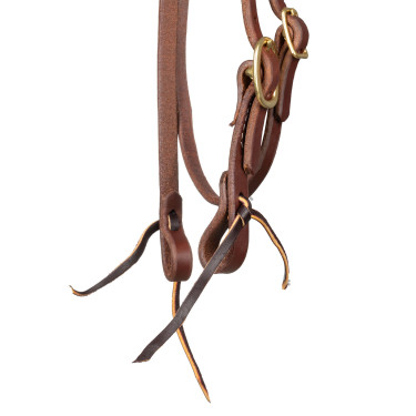 Capezzina con fascia a fibbia singola da 5/8" Platinum Pro Olio scuro Marrone