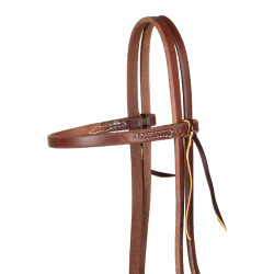 Capezzina con fascia a fibbia singola da 5/8" Platinum Pro Olio scuro Marrone