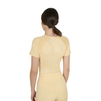 T-shirt tecnico da allenamento da donna taglio slim Equestro Soleil Arancione