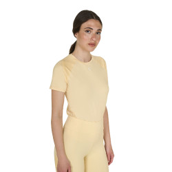 T-shirt tecnico da allenamento da donna taglio slim Equestro Soleil Arancione