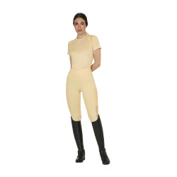 T-shirt tecnico da allenamento da donna taglio slim Equestro Soleil Arancione