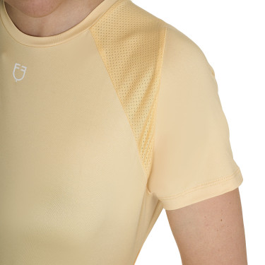 T-shirt tecnico da allenamento da donna taglio slim Equestro Soleil Arancione