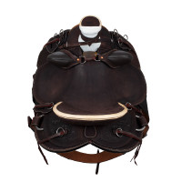 Sella western Wade con arcione in legno e sottopancia Denver Marrone