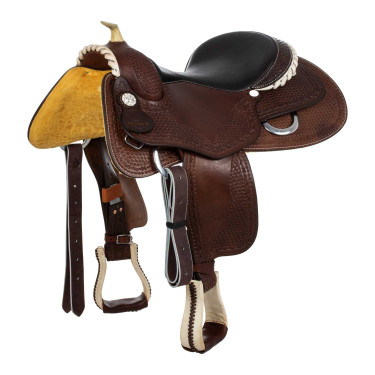 Finitura in rawhide 9002 della sella Pool Marrone