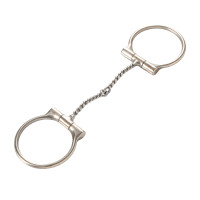 Mors en acier inoxydable avec bouche tordue en fil d'acier inoxydable fin Pool's Mors en acier inoxydable avec bouche tordue en fil d'acier inoxydable fin Pool's