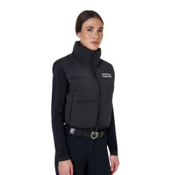 Gilet corto con zip da donna Equestro Nero