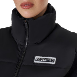 Gilet corto con zip da donna Equestro Nero