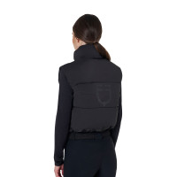 Gilet corto con zip da donna Equestro Nero