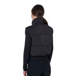 Gilet corto con zip da donna Equestro Nero