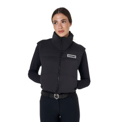 Gilet corto con zip da donna Equestro Nero