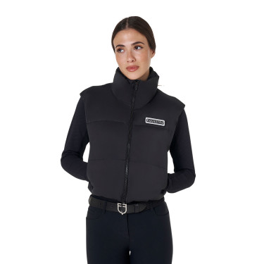 Gilet corto con zip da donna Equestro Nero
