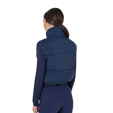Gilet corto con zip da donna Equestro Blazer marine Blu marino