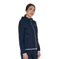Piumino da donna in tessuto tecnico misto Equestro Blazer marine Blu marino