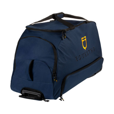 Sacca trolley con logo ricamato Equestro Blazer marine Blu marino Sacca trolley con logo ricamato Equestro Blazer marine Blu marino