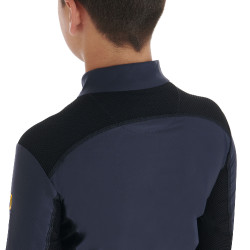 Biancheria intima base per ragazzi in tessuto tecnico Equestro Blazer marine Blu marino