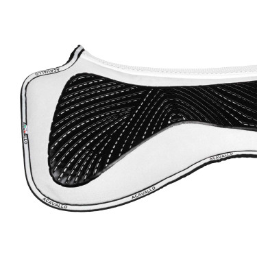 Ammortizzatore MF DS SW-3DS in suede con grip in gel piatto Acavallo Bianco