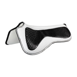 Ammortizzatore MF DS SW-3DS in suede con grip in gel piatto Acavallo Bianco