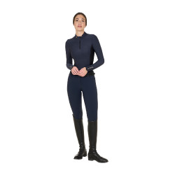 Polo Tecnico da Allenamento Donna Maniche Lunghe Equestro Blazer marine Blu marino