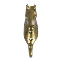Gancio Portabriglia Testa di Cavallo in Alluminio Colorato Umbria Equitazione Oro