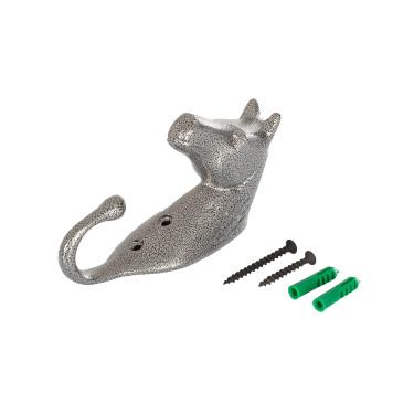 Gancio Portabriglia Testa di Cavallo in Alluminio Colorato Umbria Equitazione Grigio