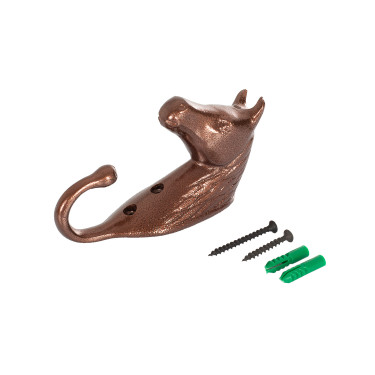 Gancio Portabriglia Testa di Cavallo in Alluminio Colorato Umbria Equitazione Marrone Gancio Portabriglia Testa di Cavallo in Alluminio Colorato Umbria Equitazione Marrone