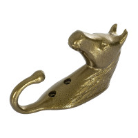 Gancio Portabriglia Testa di Cavallo in Alluminio Colorato Umbria Equitazione Oro