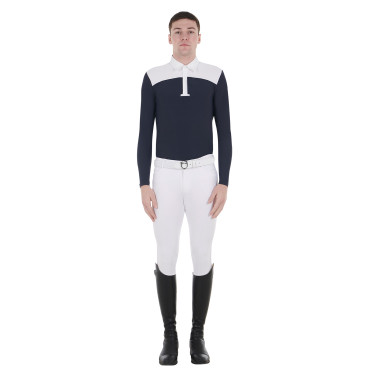 Polo da concorso Uomo Maniche Lunghe con Bottoni Equestro