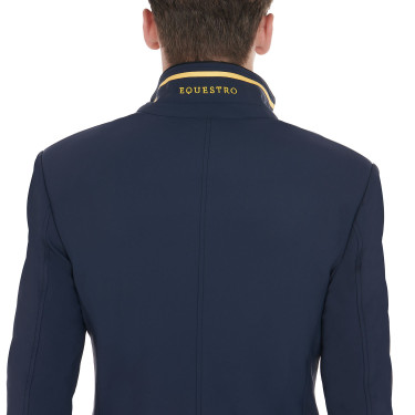 Giacca da concorso Uomo in Tessuto Stretch con Tasche con Zip Equestro Blazer marine Blu marino
