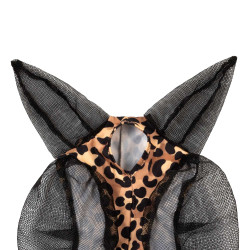 Maschera Antimosche in Lycra con Copri-Orecchie Pro-Tech Leopardo Motivi