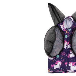 Maschera Antimosche in Lycra con Copri-Orecchie Pro-Tech Unicorno dello spazio Motivi
