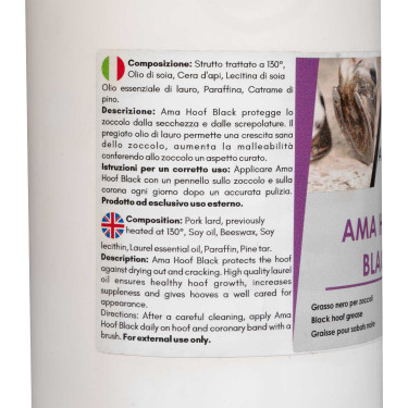 Grasso Giallo per Zoccoli Ama Hoof 1L Umbria Equitazione Nero