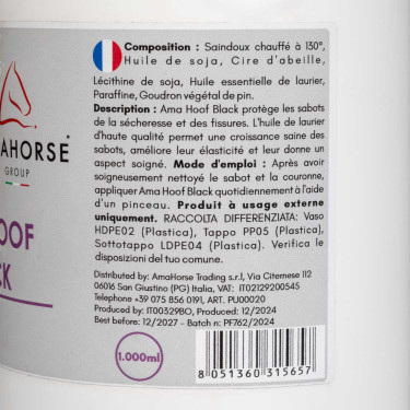 Grasso Giallo per Zoccoli Ama Hoof 1L Umbria Equitazione Nero