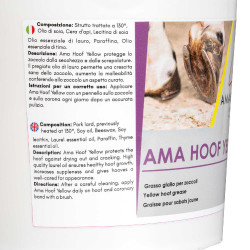 Grasso per zoccoli Ama Hoof 2500 ml Umbria Equitazione Giallo
