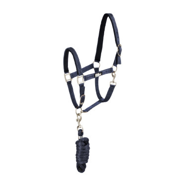 Capestro Sintetico con Longhina Riflettente Supreme Marina Blu marino