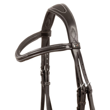 Briglia Supreme con Cuciture a Contrasto e Redini Supreme Marrone